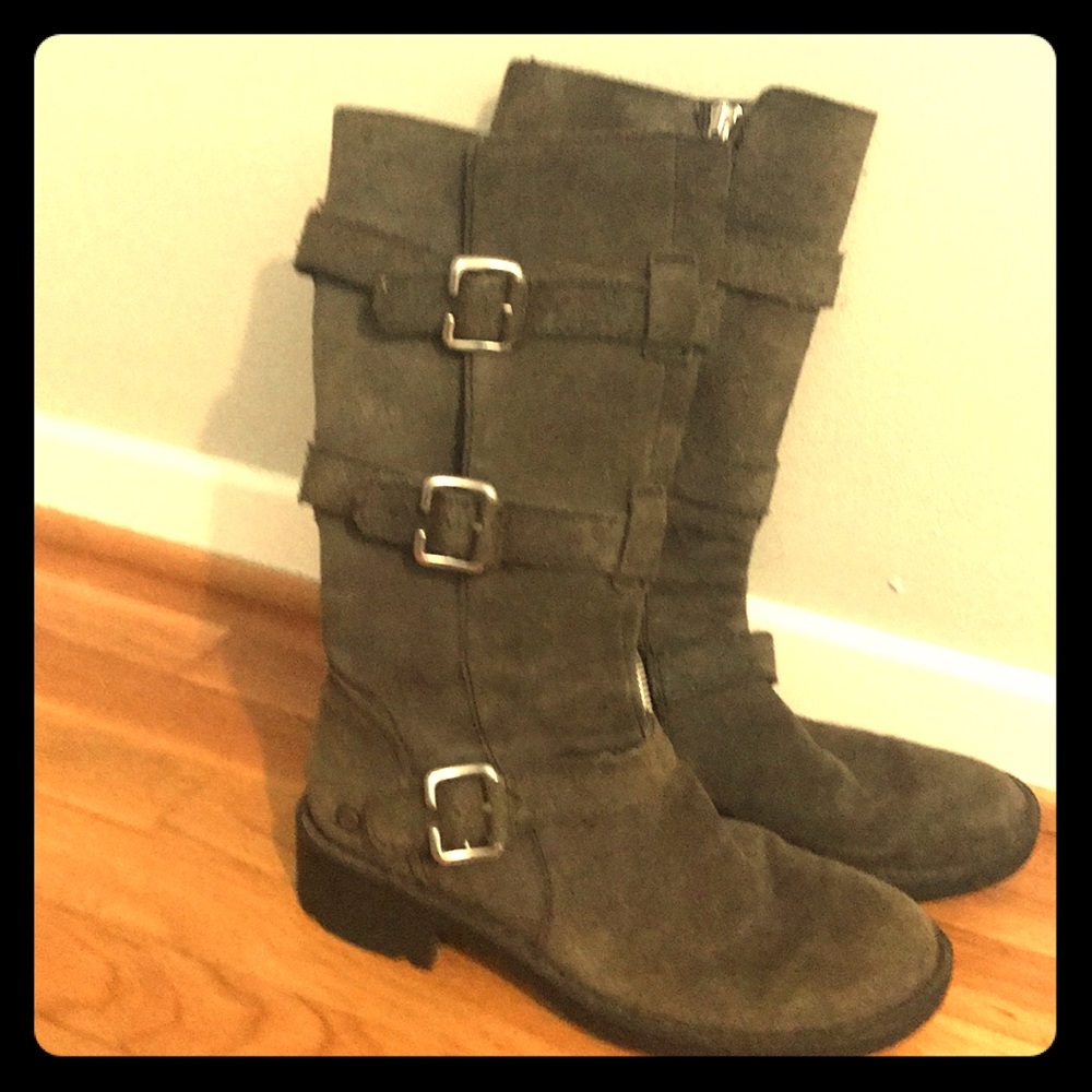 Born Buckle Boots Dark Gray